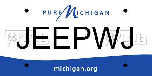 JEEPWJ Michigan License Plate