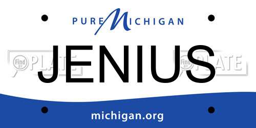 JENIUS Michigan License Plate