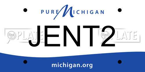 JENT2 Michigan License Plate