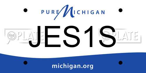 JES1S Michigan License Plate