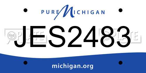 JES2483 Michigan License Plate