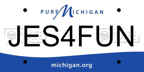 JES4FUN Michigan License Plate
