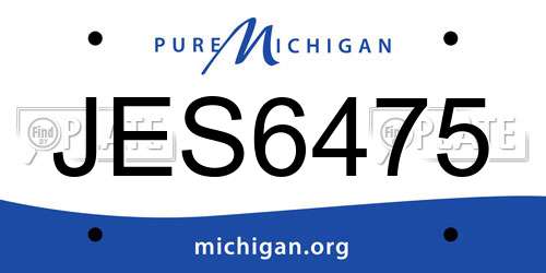 JES6475 Michigan License Plate