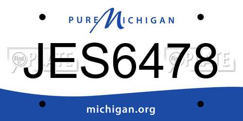 JES6478 Michigan License Plate