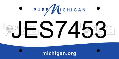 JES7453 Michigan License Plate