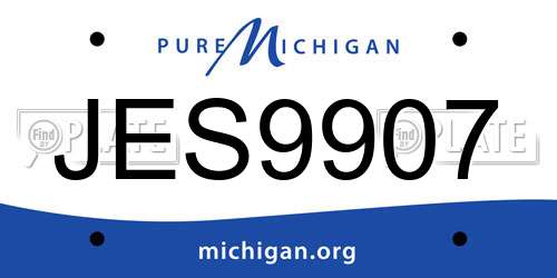 JES9907 Michigan License Plate