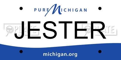 JESTER Michigan License Plate