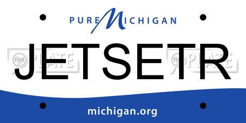 JETSETR Michigan License Plate