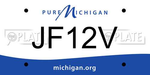 JF12V Michigan License Plate