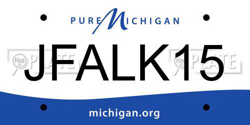 JFALK15 Michigan License Plate