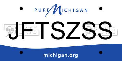 JFTSZSS Michigan License Plate