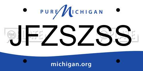 JFZSZSS Michigan License Plate