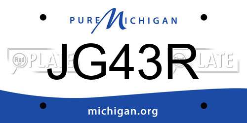 JG43R Michigan License Plate