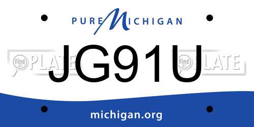JG91U Michigan License Plate