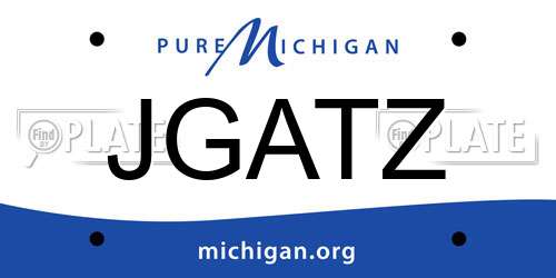 JGATZ Michigan License Plate