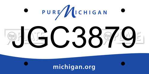 JGC3879 Michigan License Plate