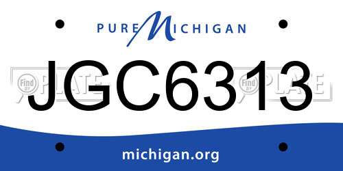 JGC6313 Michigan License Plate