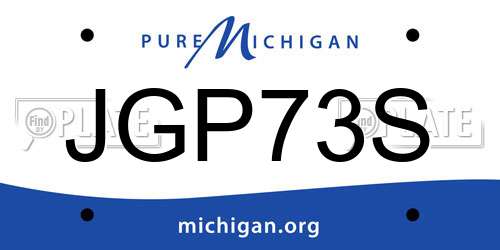 JGP73S Michigan License Plate