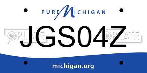 JGS04Z Michigan License Plate