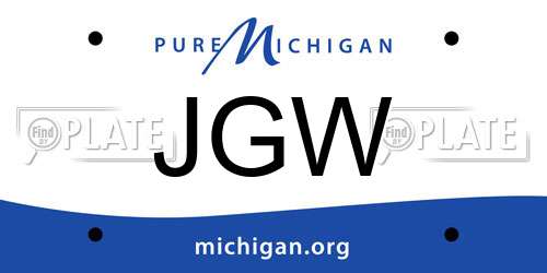 JGW Michigan License Plate
