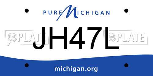 JH47L Michigan License Plate