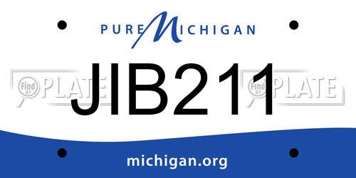 JIB211 Michigan License Plate