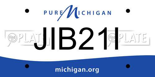 JIB21I Michigan License Plate