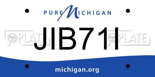 JIB71I Michigan License Plate