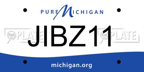 JIBZ11 Michigan License Plate