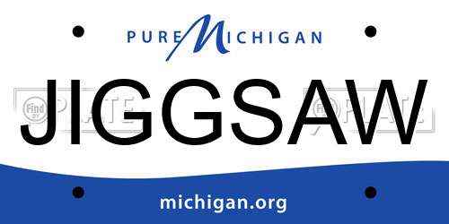 JIGGSAW Michigan License Plate
