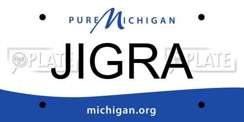 JIGRA Michigan License Plate