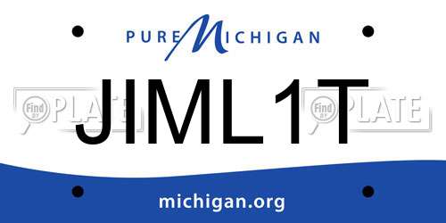 JIML1T Michigan License Plate