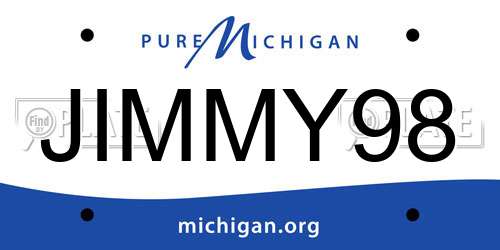 JIMMY98 Michigan License Plate