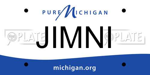 JIMNI Michigan License Plate