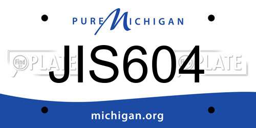 JIS604 Michigan License Plate