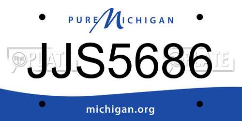 JJS5686 Michigan License Plate