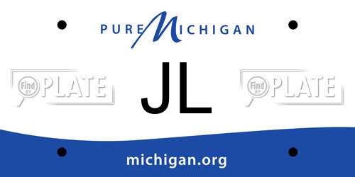 JL Michigan License Plate