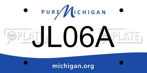 JL06A Michigan License Plate