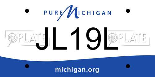 JL19L Michigan License Plate
