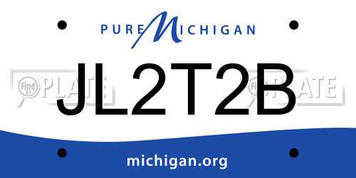 JL2T2B Michigan License Plate