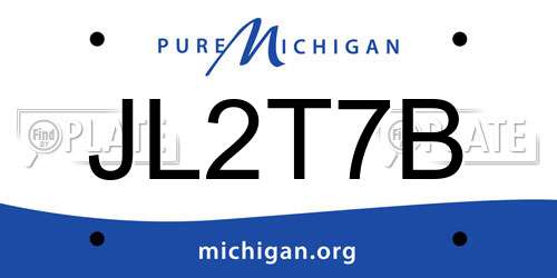 JL2T7B Michigan License Plate