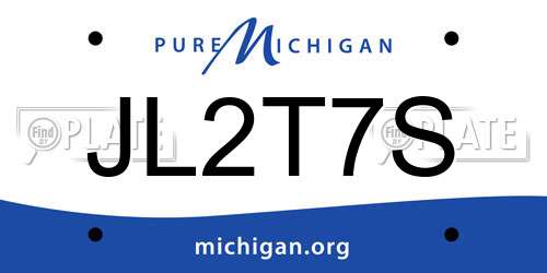 JL2T7S Michigan License Plate