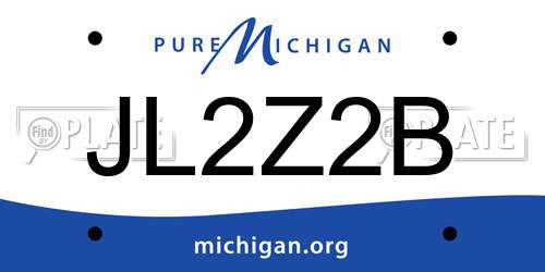 JL2Z2B Michigan License Plate