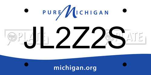 JL2Z2S Michigan License Plate