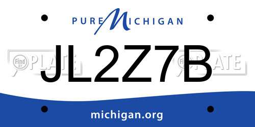 JL2Z7B Michigan License Plate