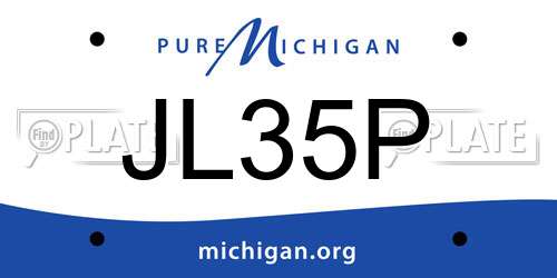 JL35P Michigan License Plate