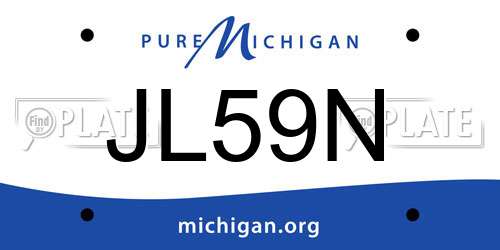 JL59N Michigan License Plate