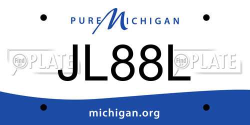 JL88L Michigan License Plate