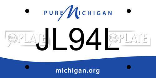 JL94L Michigan License Plate
