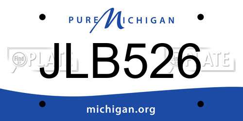 JLB526 Michigan License Plate